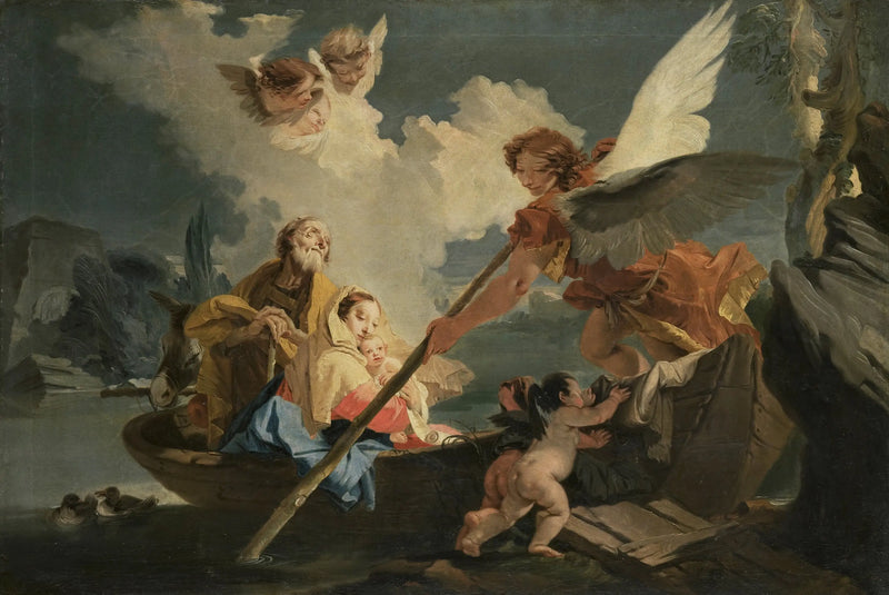 Fuga para o Egito - Giovanni Battista Tiepolo