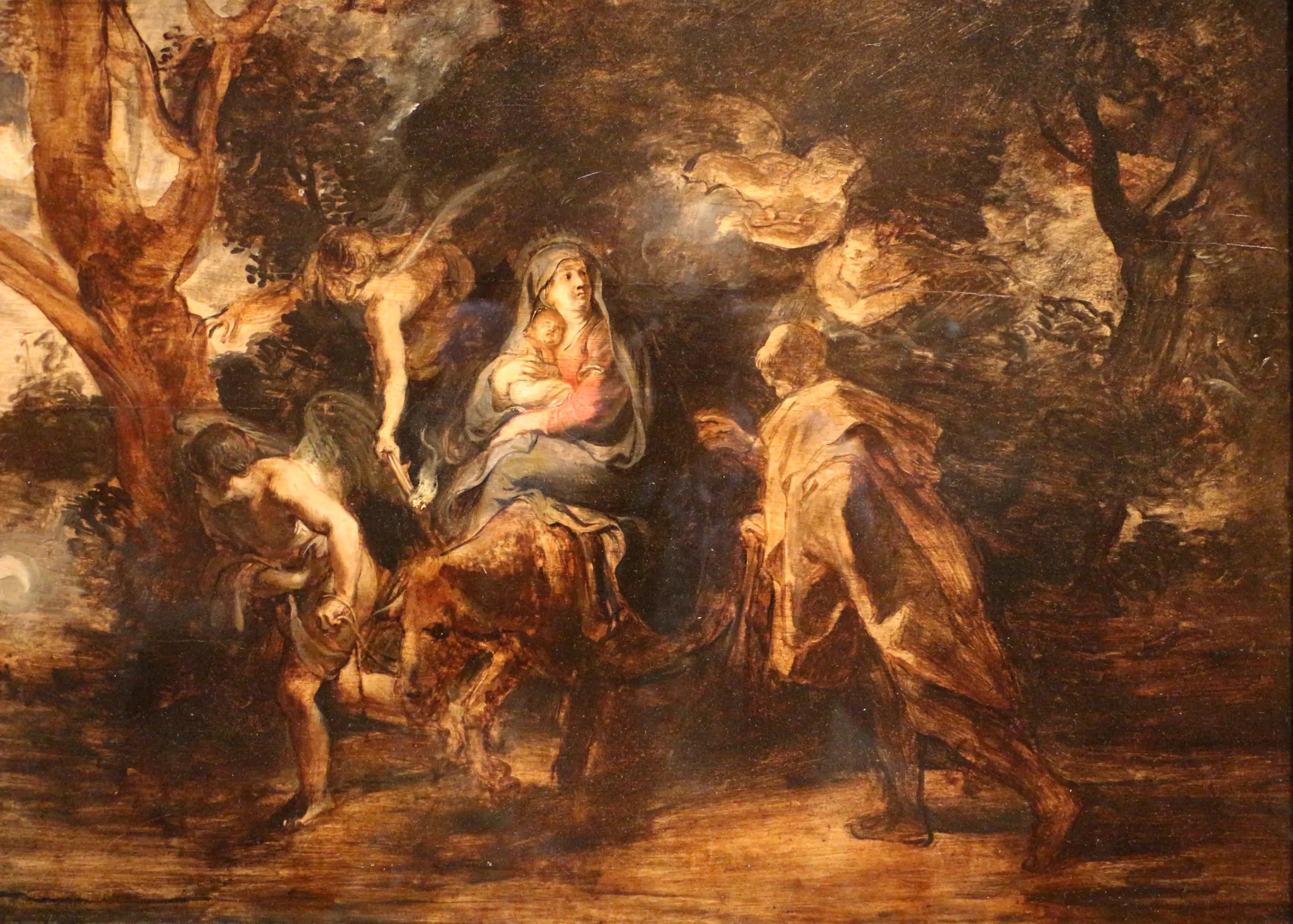Fuite en Égypte - Peter Paul Rubens image 1 copie de tableau peinte à la main