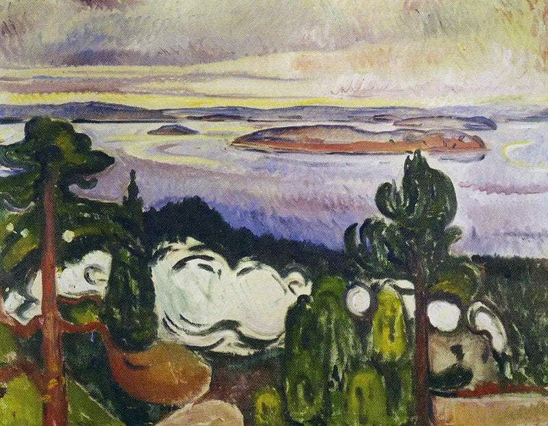 Fumaça de trem - Edvard Munch