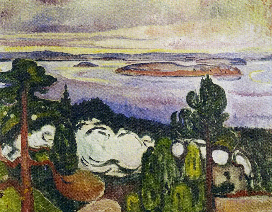 Fumaça de trem - Edvard Munch