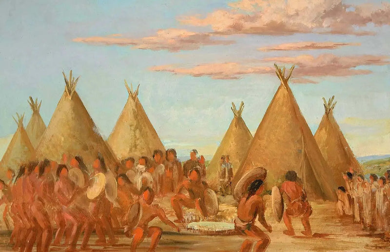Fumar o escudo - George Catlin