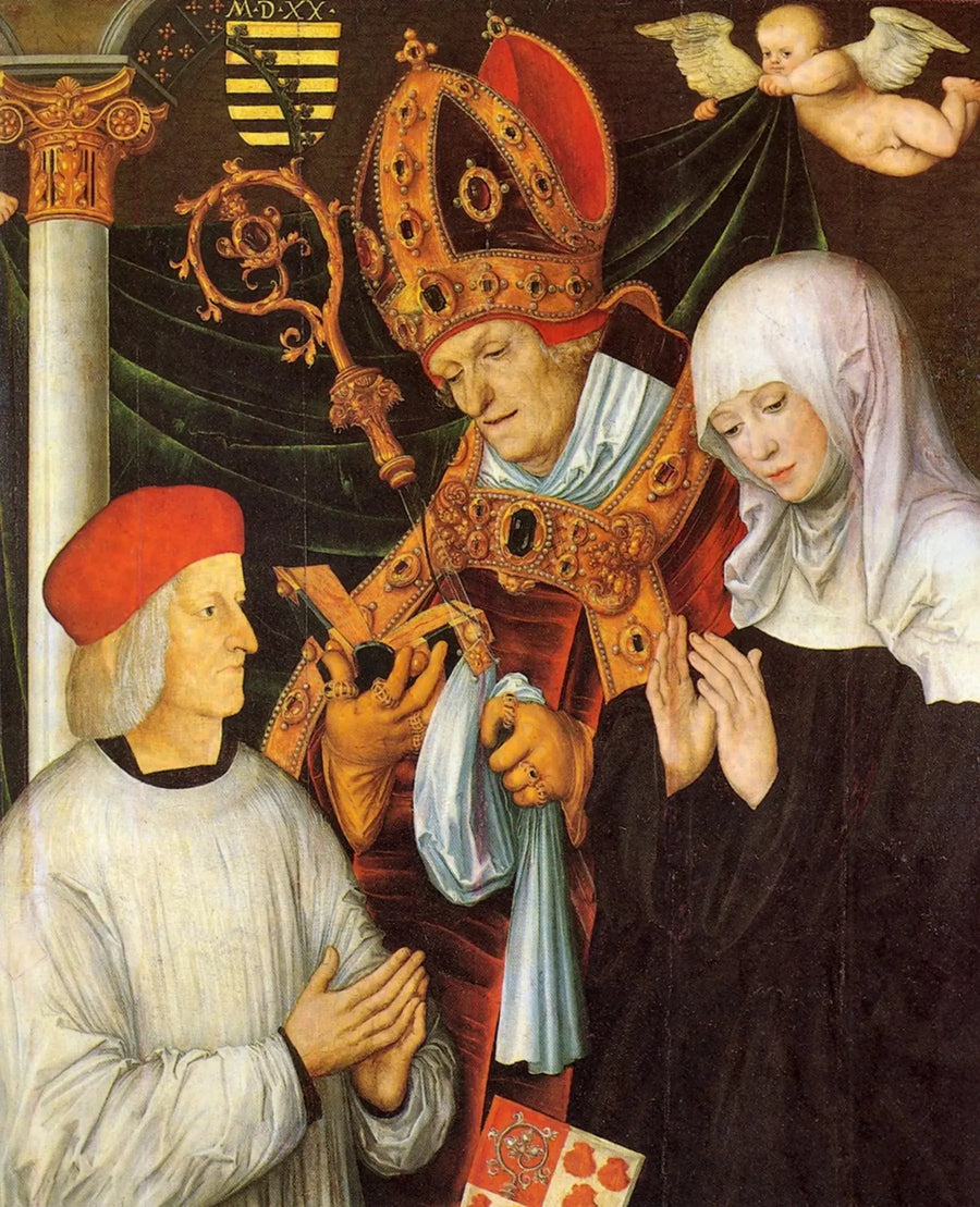Gabriel d'Eyb, bispo de Eichstätt, com os santos Wilibald e Walburga - Lucas Cranach, o Velho