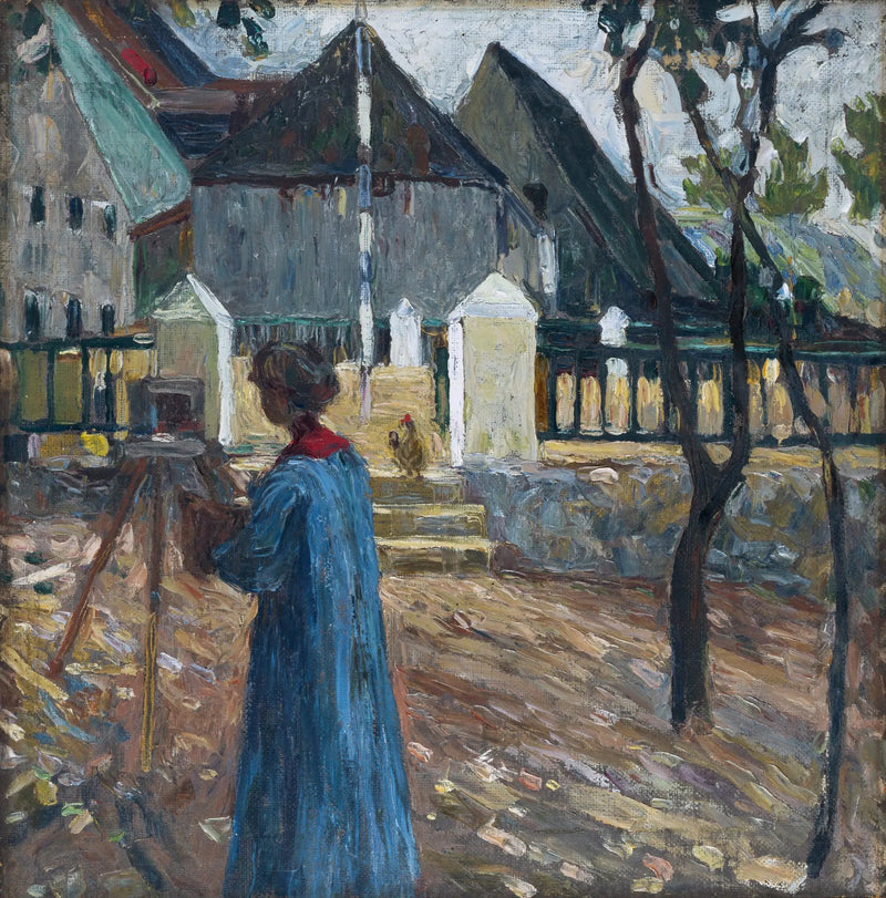 Gabriele Münter pintando - Vassily Kandinsky