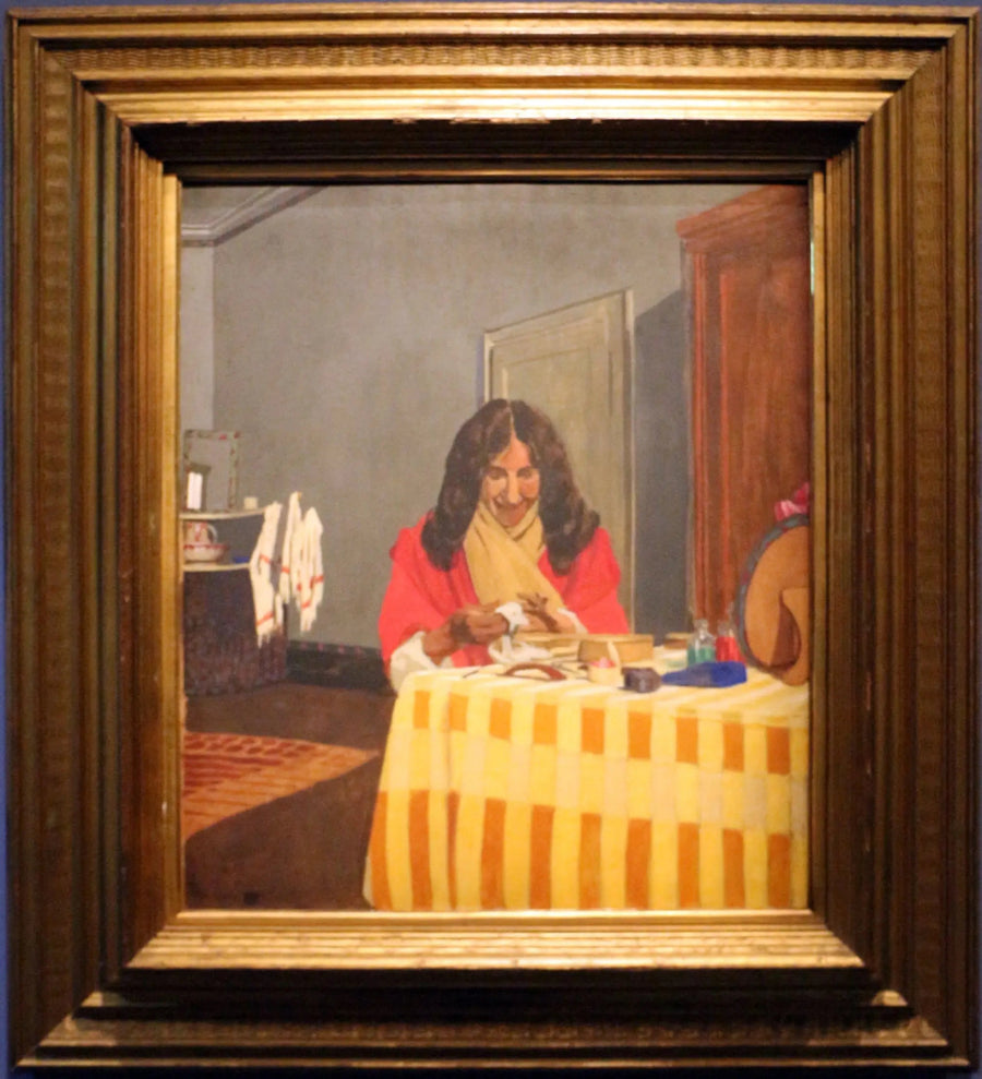 Gabrielle Vallotton fazendo as unhas - Félix Vallotton