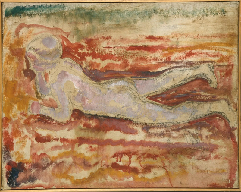Menino deitado de barriga para baixo - Edvard Munch