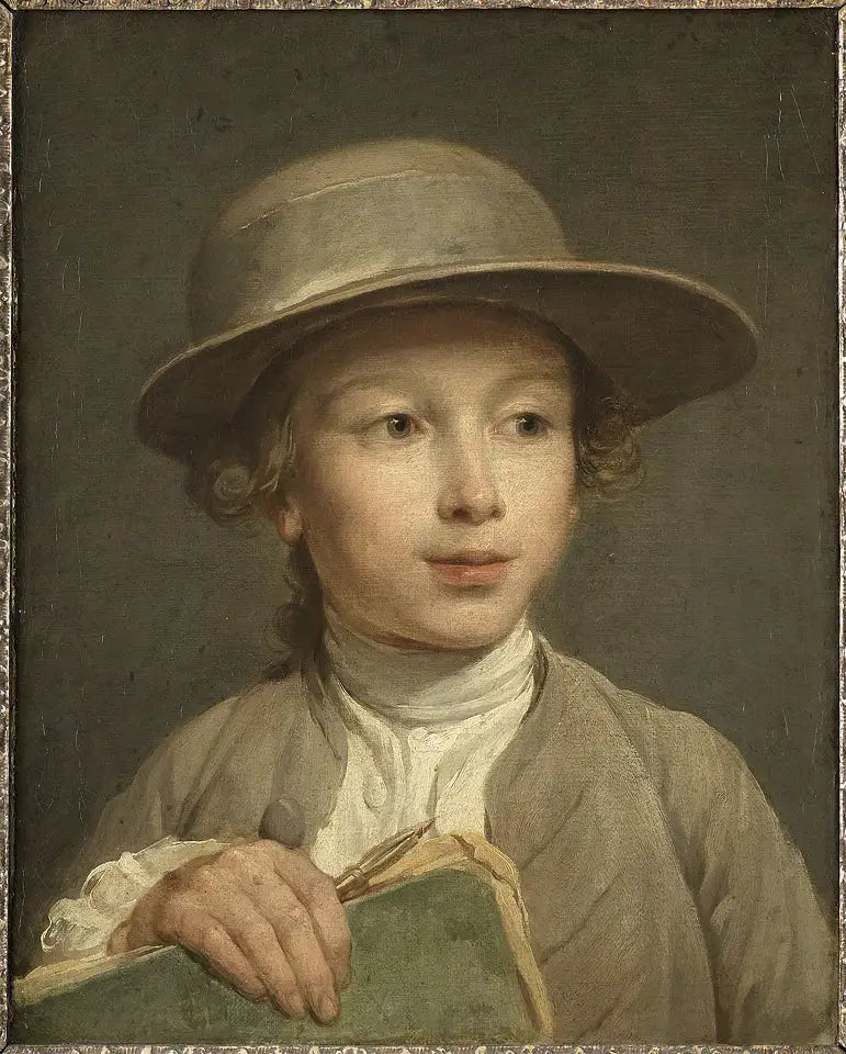 Menino com um caderno de desenho - Nicolas-Bernard Lépicié