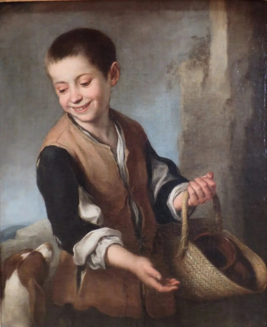 Menino com um cachorro - Bartolomé Esteban Murillo
