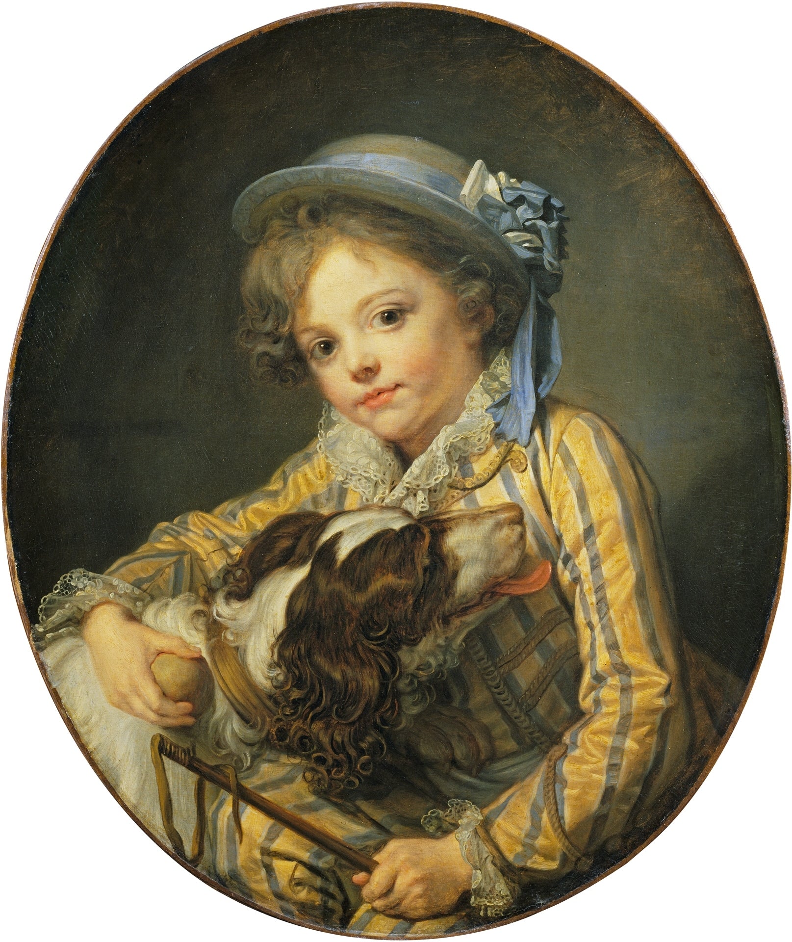 Garçon avec un chien - Jean-Baptiste Greuze image 1 copie peinte à la main à l’huile