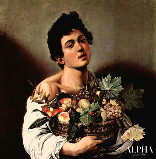 Garçon avec un panier de fruits - Caravage - Reproductions de tableaux et peintures haut de gamme