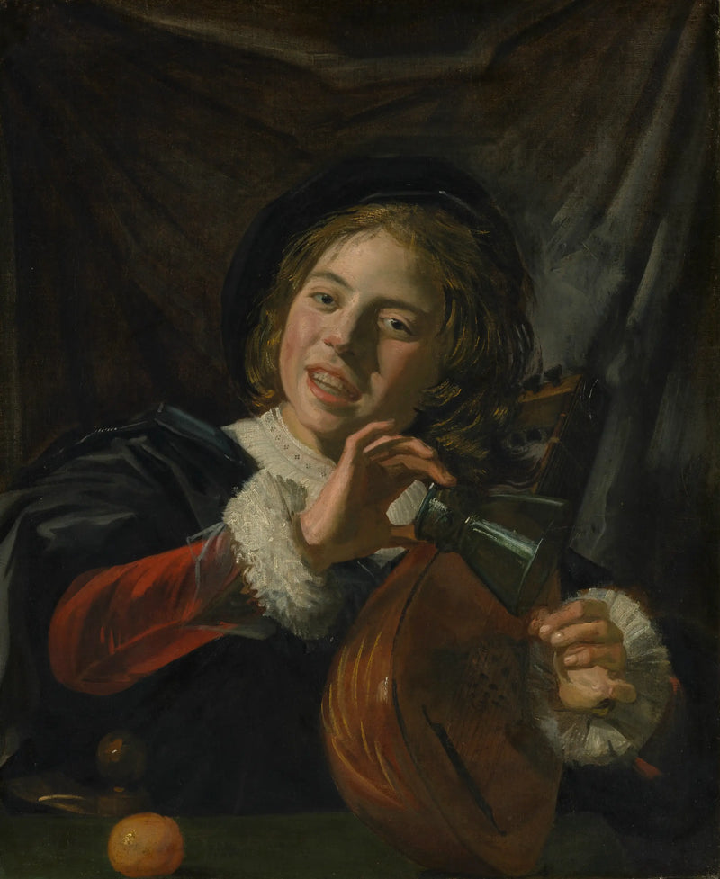 Menino com um copo e um alaúde - Frans Hals