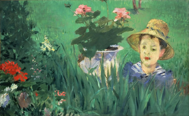 Menino nas flores (Jacques Hoschedé) - Édouard Manet
