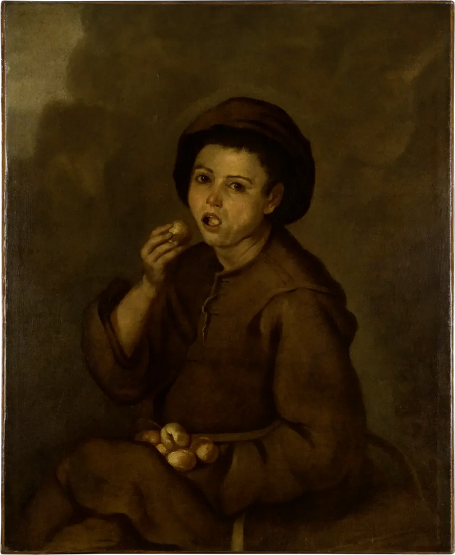 Menino comendo pêssegos - Bartolomé Esteban Murillo