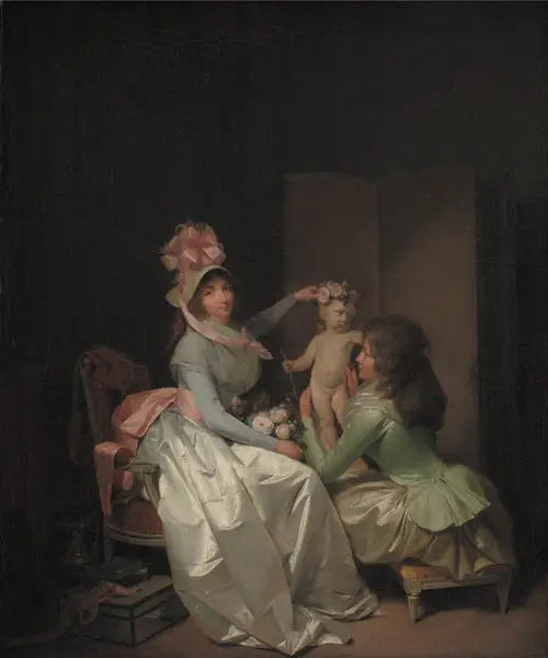 Revestindo a estatueta de Cupido - Louis-Léopold Boilly
