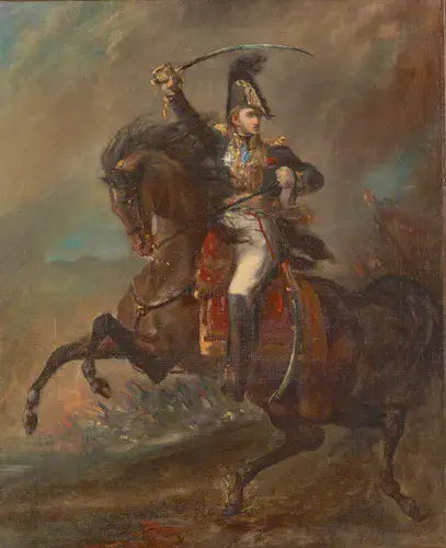 General do Primeiro Império atacando o inimigo - Théodore Géricault