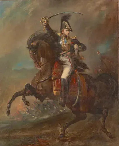 General do Primeiro Império atacando o inimigo - Théodore Géricault