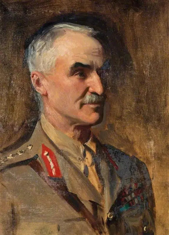 General Henry Sinclair, barão Horne, 1861-1929. Soldado (Estudo para um retrato em Oficiais gerais da Primeira Guerra Mundial) - John Singer Sargent
