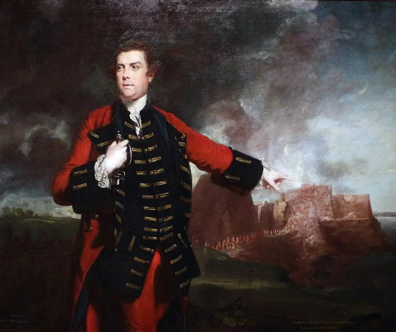 Geral William Keppel, em ataque ao castelo de Morro - Joshua Reynolds