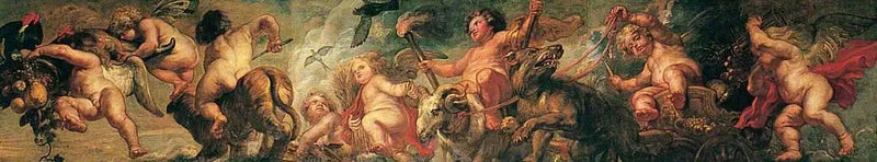 Gênios brincando com animais - Peter Paul Rubens