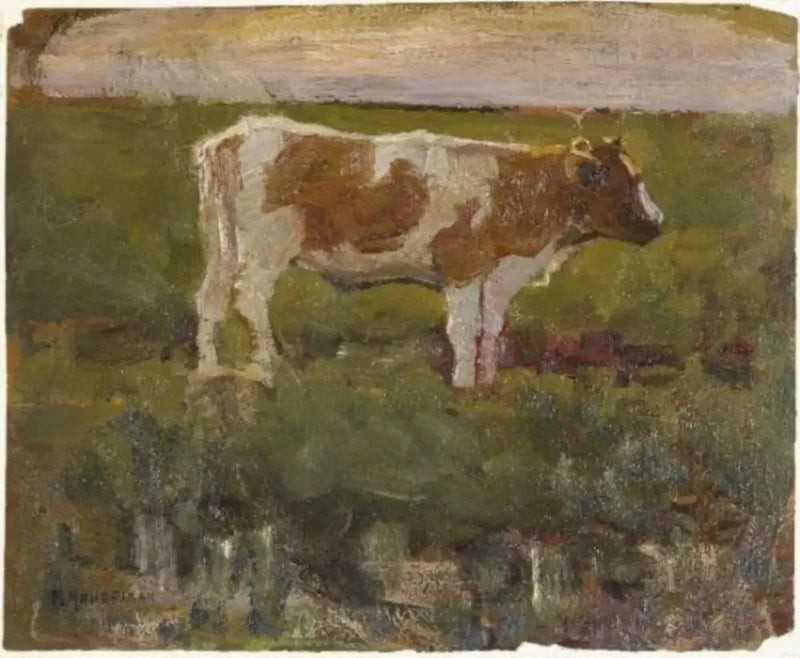 Novilha marrom e branca - Piet Mondrian