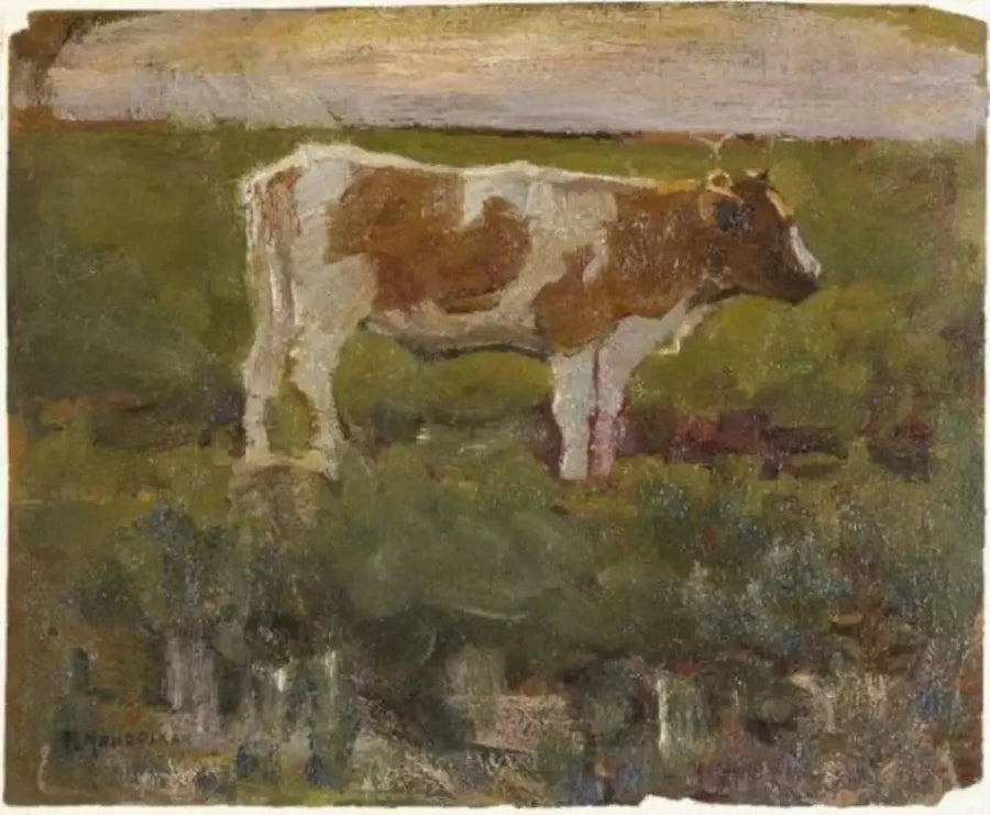 Novilha marrom e branca - Piet Mondrian
