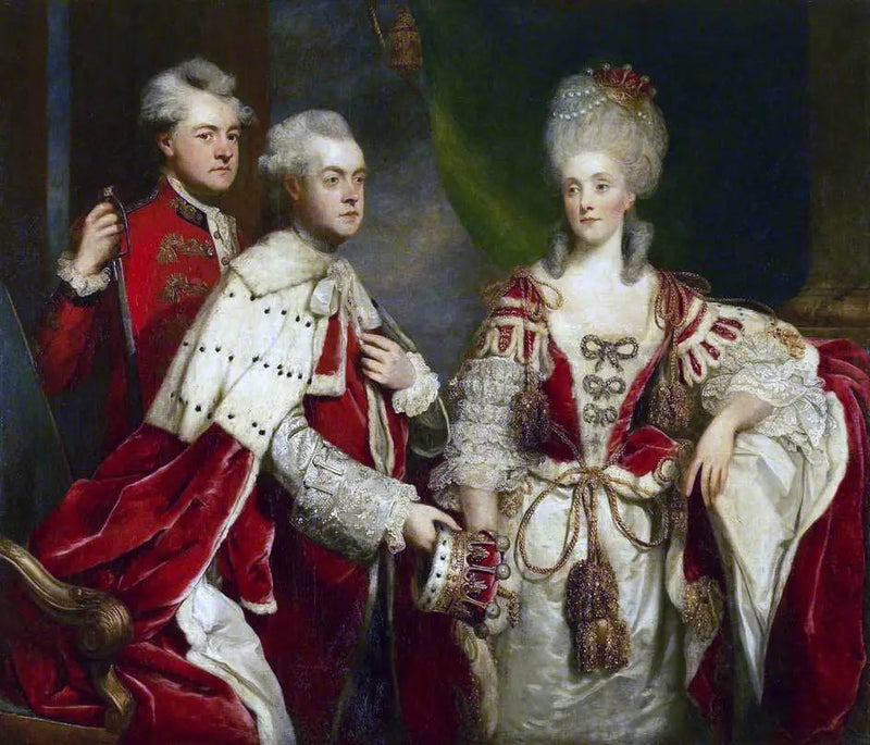George, 2º conde de Harcourt, sua esposa Elizabeth e seu irmão William - Joshua Reynolds