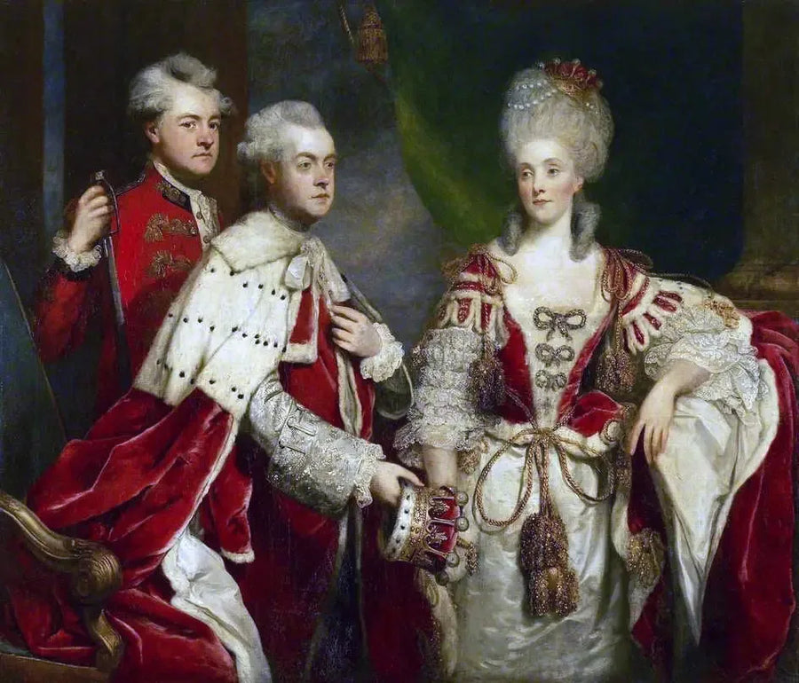 George, 2º conde de Harcourt, sua esposa Elizabeth e seu irmão William - Joshua Reynolds