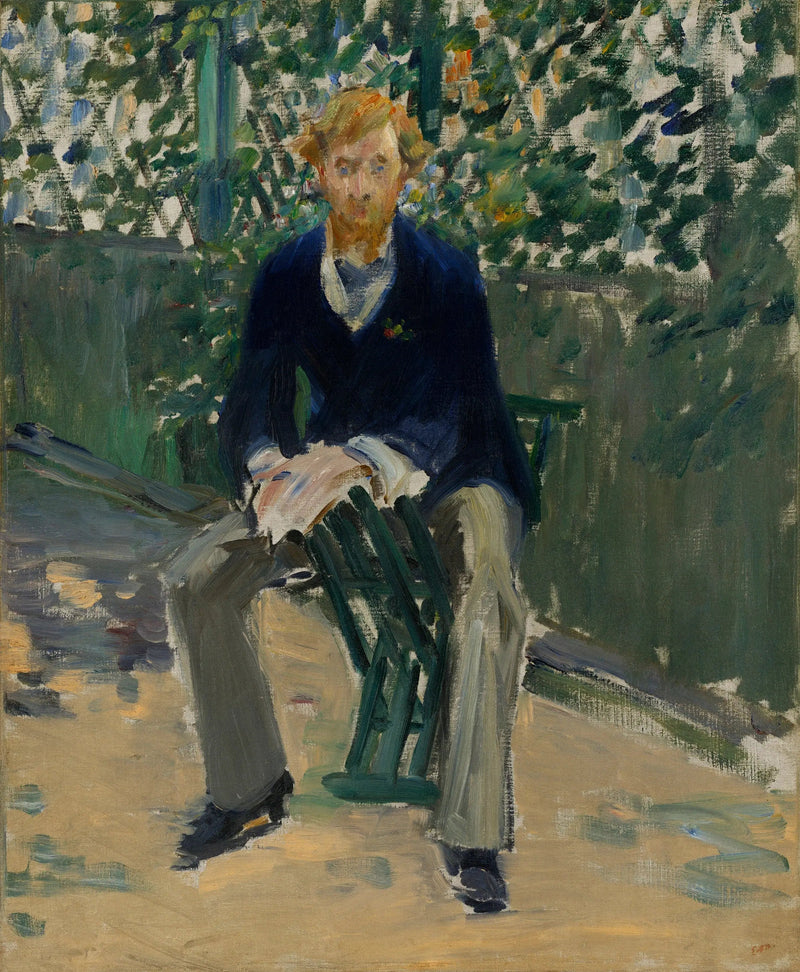 George Moore no jardim do artista - Édouard Manet