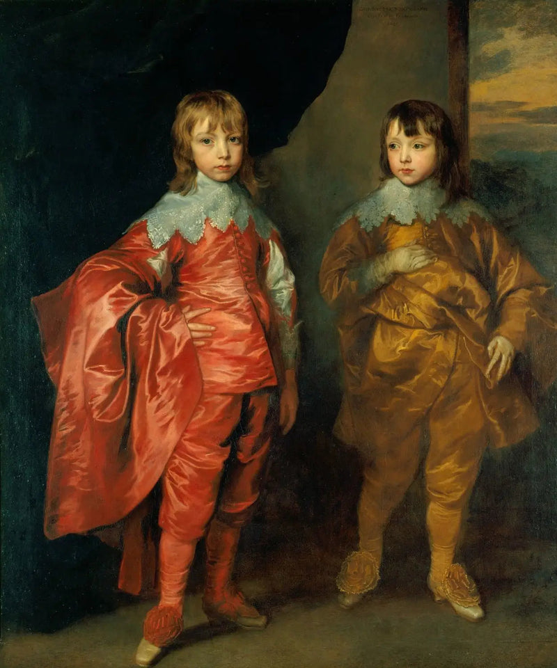 George Villiers, 2º duque de Buckingham, e Lord Francis Villiers - Antoine van Dyck