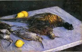 Caça de penas e limões - Gustave Caillebotte