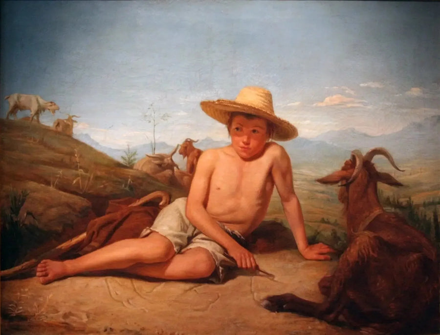 Giotto cuidando das cabras - Léon Bonnat