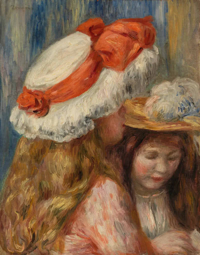 Meninas com Chapéus - Pierre-Auguste Renoir