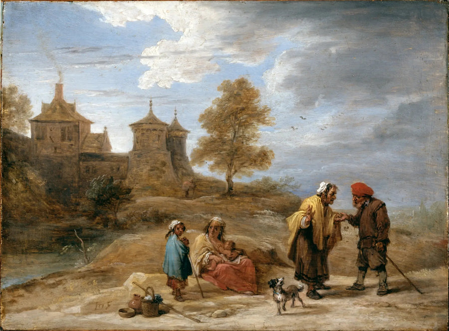 Ciganos em uma paisagem - David Teniers, o Jovem