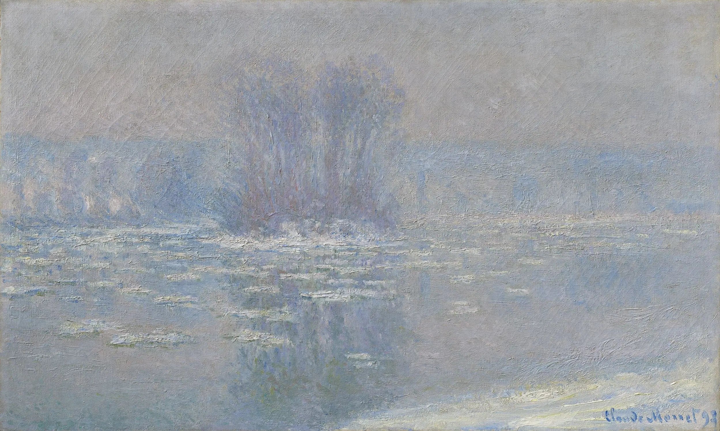 Reproduction du tableau « Glaçons à Bennecourt - Claude Monet » par Alpha Reproduction en peinture à l’huile