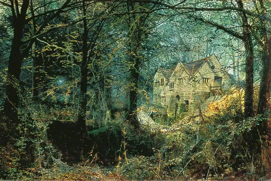 Glória do Outono: O Velho Moinho - John Atkinson Grimshaw