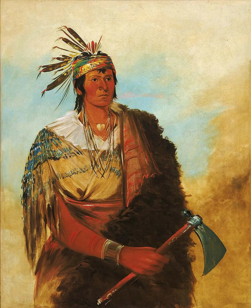 Go-to-ków-páh-ah, que se mantém sozinho, um bravo distinto - George Catlin