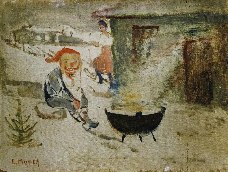 Gobelin com mingau de Natal - Edvard Munch