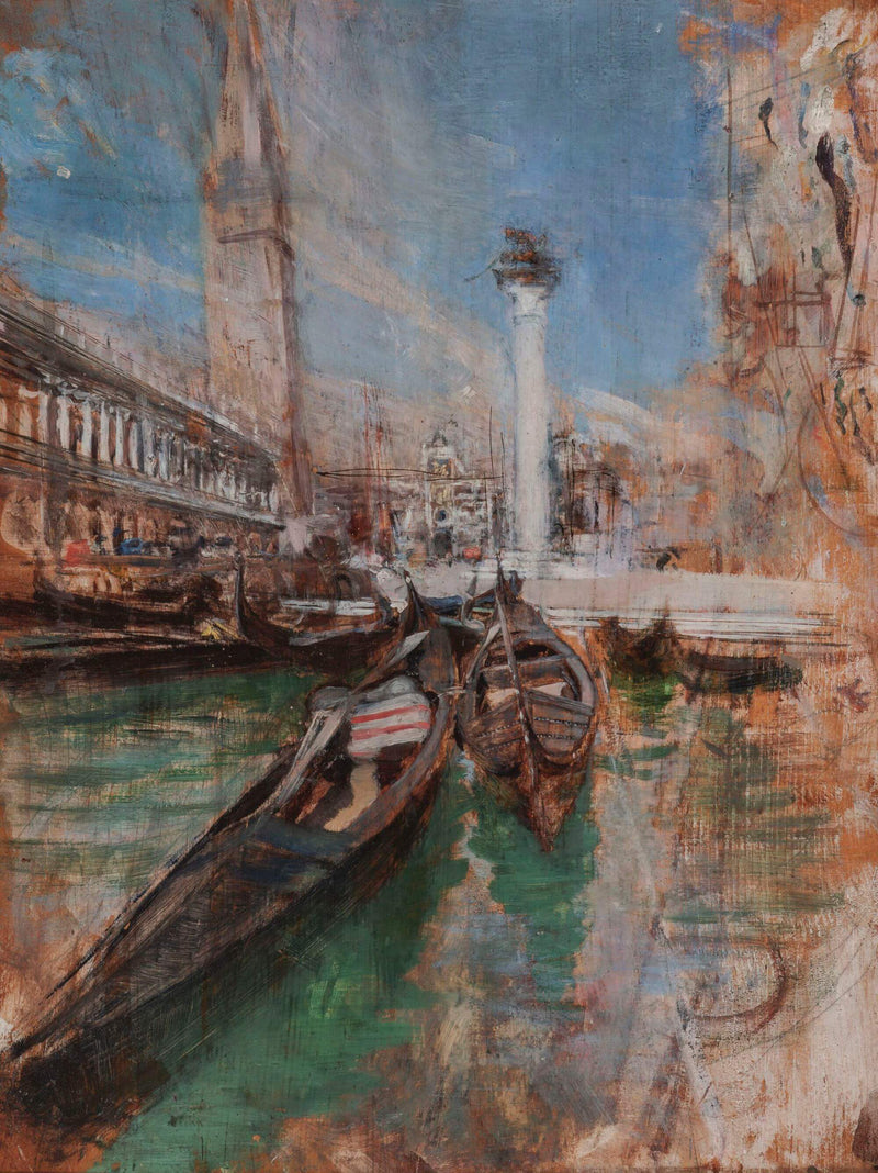Gôndolas em frente à Praça de São Marcos - Giovanni Boldini