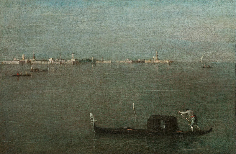 Gôndolas na laguna - Francesco Guardi