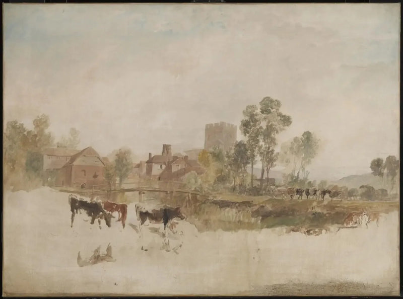 Moinho e Igreja de Goring - J. M. W. Turner
