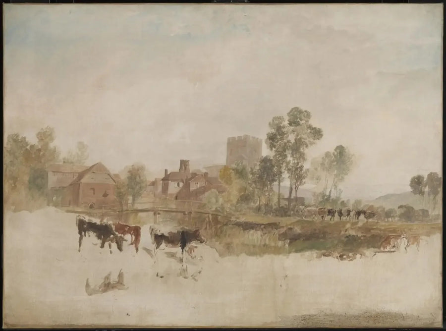 Moinho e Igreja de Goring - J. M. W. Turner
