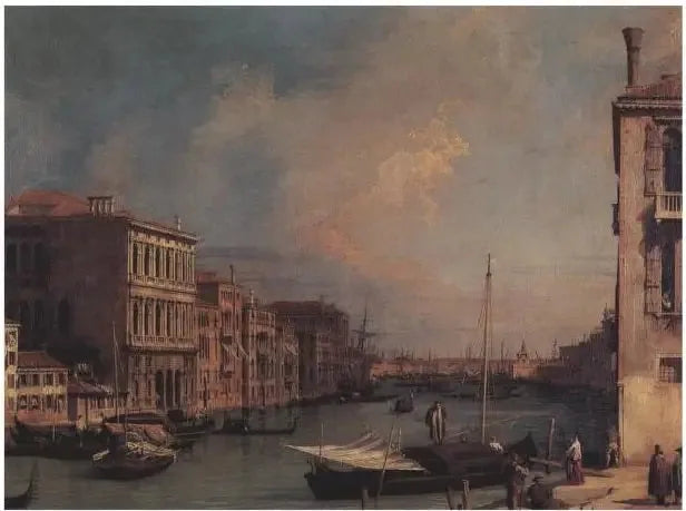 Grand Canal visto do leste a partir do Campo S. Vio - Canaletto