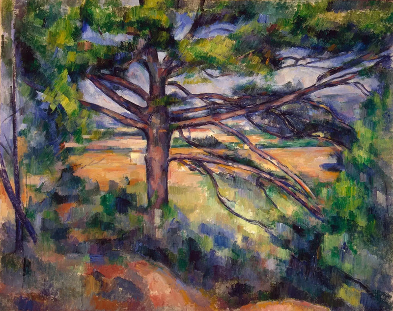 Pinheiro grande e terras vermelhas - Paul Cézanne