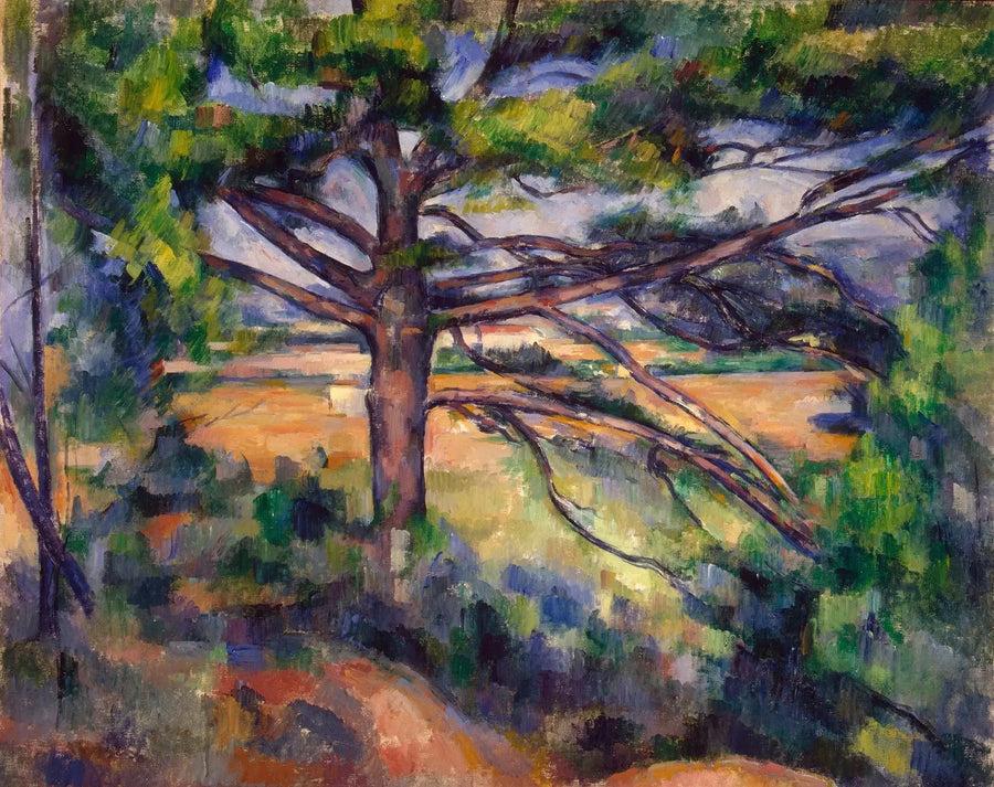 Pinheiro grande e terras vermelhas - Paul Cézanne