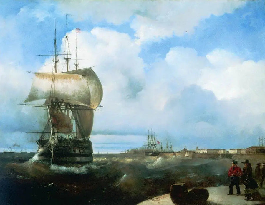 Grande expedição em Cronstadt - Ivan Aivazovsky