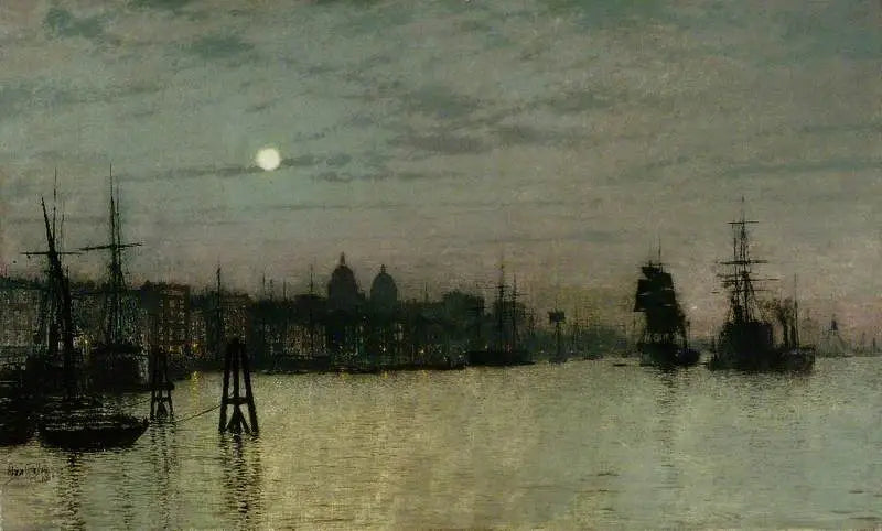 Greenwich, Maré Baixa - John Atkinson Grimshaw