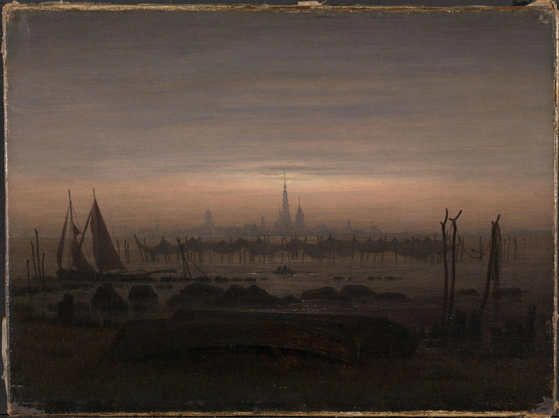 Greifswald à luz da lua - Caspar David Friedrich