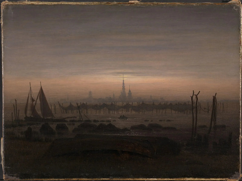 Greifswald à luz da lua - Caspar David Friedrich