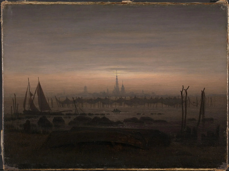 Greifswald à luz da lua - Caspar David Friedrich