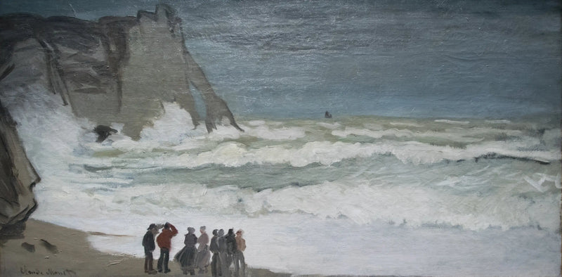 Mar agitada em Étretat - Claude Monet