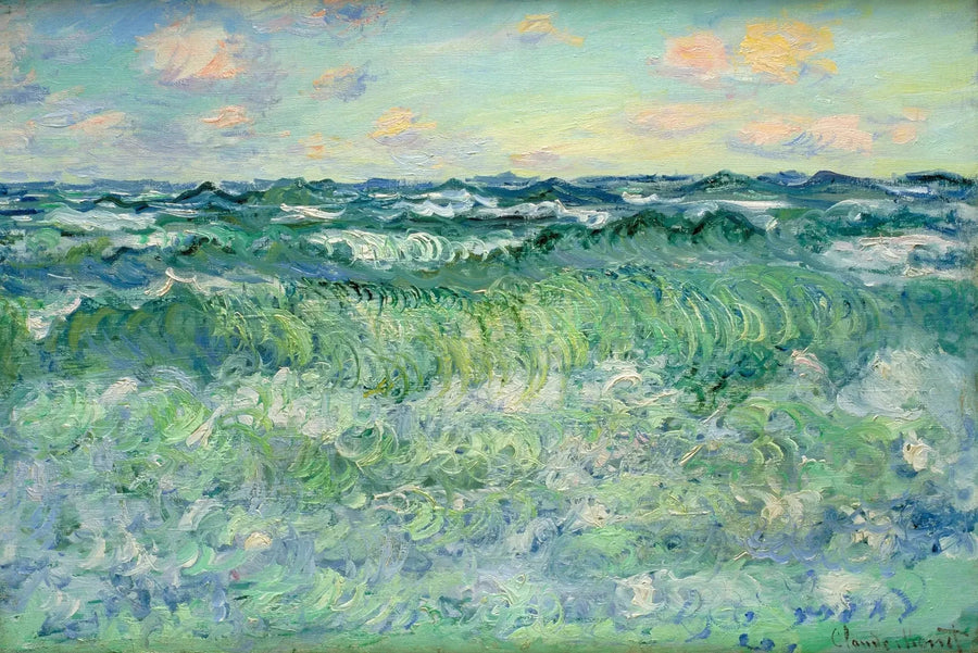 Grandes mares em Pourville W1444 - Claude Monet